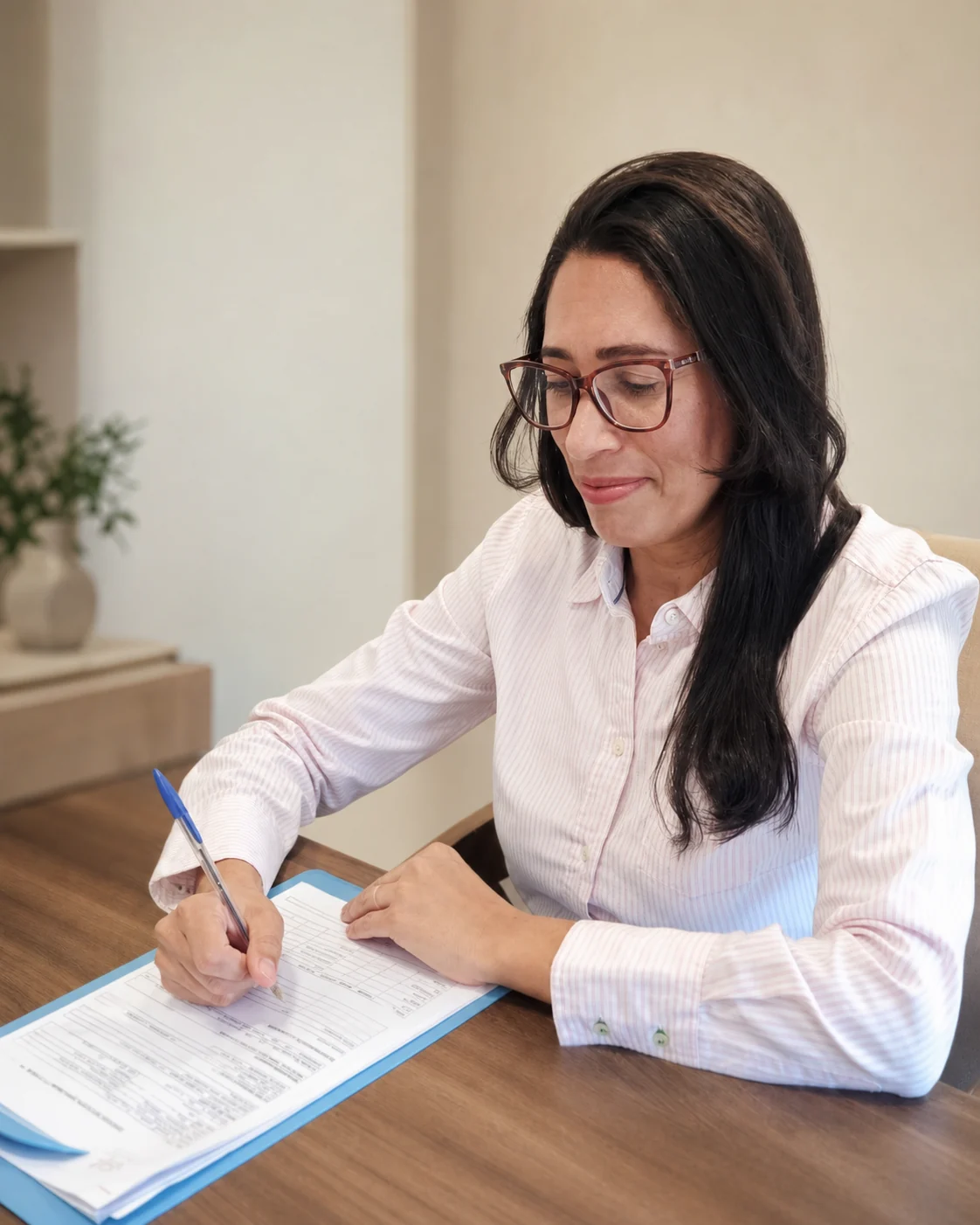 Rosangela Silva durante atendimento nutricional